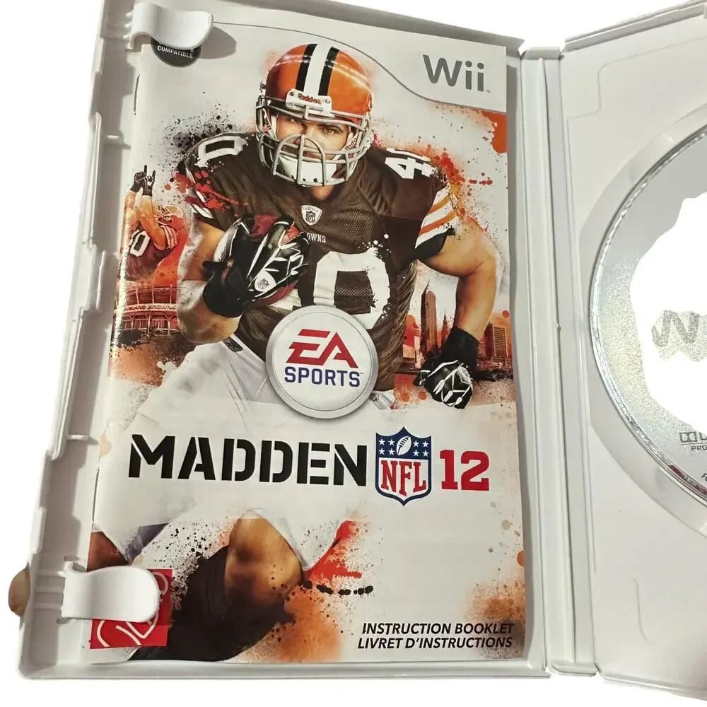 Madden NFL 12 Nintendo Wii Complete with Manual Untested Sport Football Gaming